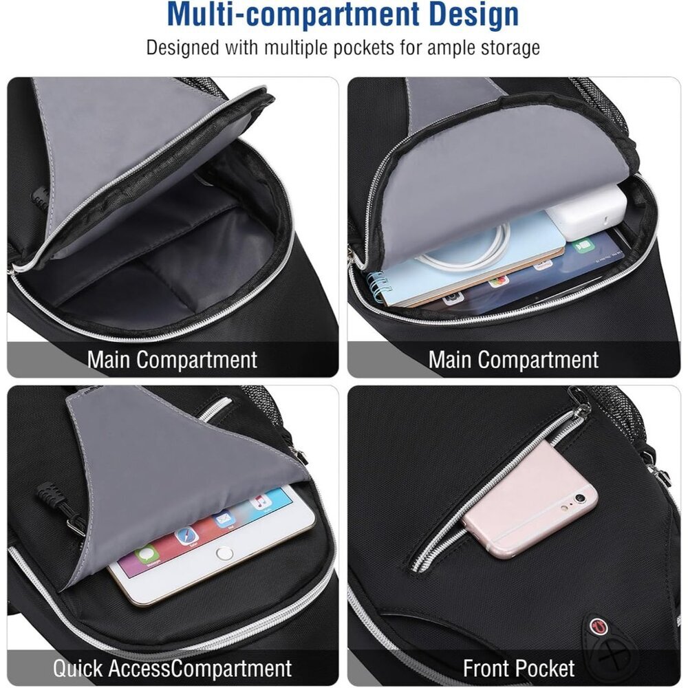 Elegant Water-Resistant Sling Backpack – Perfect for Travel & Outdoor Activities - Picture 3 of 9